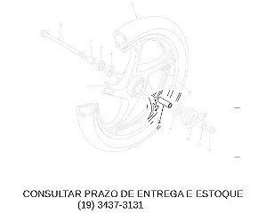 ESPAÇADOR RODA DIANTEIRA (MAIOR) NEO 125 2017 ATE 2025 ORIGINAL YAMAHA (CONSULTAR PRAZO DE ENTREGA E ESTOQUE)