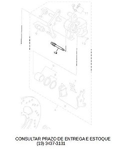 PINO DA PASTILHA DA PINCA DE FREIO DIANTEIRO NEO 125 2017 ATE 2025 ORIGINAL YAMAHA (CONSULTAR PRAZO DE ENTREGA E ESTOQUE)