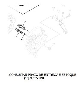 EIXO E PIVO DA RODA TRASEIRA  PARA NEO 125 2017 ATE 2025 ORIGINAL YAMAHA (CONSULTAR PRAZO DE ENTREGA E ESTOQUE)