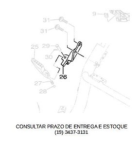 SUPORTE DO ESTRIBO DIREITO PARA NEO 125 2017 ATE 2025 ORIGINAL YAMAHA (CONSULTAR PRAZO DE ENTREGA E ESTOQUE)