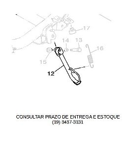 CAVALETE LATERAL PARA NEO 125  2017 ATE 2019 ORIGINAL YAMAHA (CONSULTAR PRAZO DE ENTREGA E ESTOQUE)