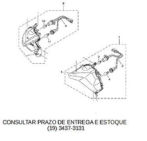 PISCA DIANTEIRO DIREITO E ESQUERDO PARA NEO 125 2023 ATE 2025 ORIGINAL YAMAHA (CONSULTAR PRAZO DE ENTREGA E ESTOQUE)