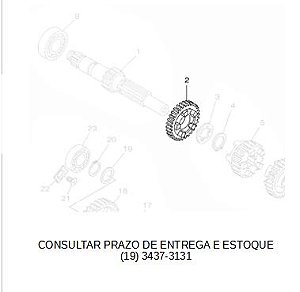 ENGRENAGEM MOTORA DA 4ª (25D) FZ 25 2018 ATE 2023 (CONSULTAR PRAZO DE ENTREGA E ESTOQUE) ORIGINAL YAMAHA
