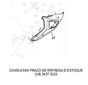 TAMPA LATERAL ESQUERDA ( RABETA ) PARA FZ25 NOVA FAZER 250 ABS 2018 A 2023 ORIGINAL YAMAHA (CONSULTAR PRAZO DE ENTREGA E ESTOQUE)