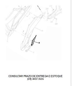 MOLDURA DA TAMPA LATERAL ESQUERDA FZ 25 2018 ATE 2023 ORIGINAL YAMAHA (CONSULTAR PRAZO DE ENTREGA E ESTOQUE)