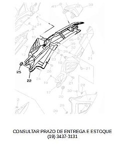 MOLDURA DA TAMPA (PRATA) LADO DIREITO FZ 25 2018 ATE 2023 ORIGINAL YAMAHA (CONSULTAR PRAZO DE ENTREGA E ESTOQUE)