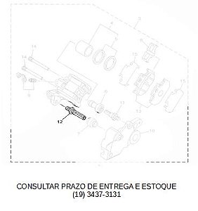 PINO DA PASTILHA DA PINCA DE FREIO TRASEIRA FZ 25 2018 ATE 2023 ORIGINAL YAMAHA (CONSULTAR PRAZO DE ENTREGA E ESTOQUE)