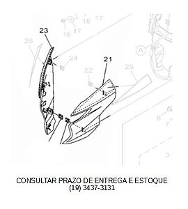 TAMPA EXTERNA DIREITA/ESQUERDA DO FAROL FZ 25 2022 ATE 2024 ORIGINAL YAMAHA (CONSULTAR PRAZO DE ENTREGA E ESTOQUE)