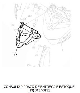 TAMPA SUPERIOR 1 DO FAROL FZ 25 2018 ATE 2021 ORIGINAL YAMAHA (CONSULTAR PRAZO DE ENTREGA E ESTOQUE)