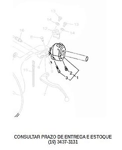 INTERRUPTOR ESQUERDO (PUNHO) DO GUIDAO PARA FZ 2018 ATE 2021 ORIGINAL YAMAHA (CONSULTAR PRAZO DE ENTREGA E ESTOQUE)