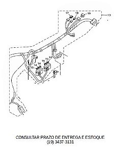 CHICOTE DE FIOS COMPLETO PARA FZ 25 2022 ATE 2024 ORIGINAL YAMAHA (CONSULTAR PRAZO DE ENTREGA E ESTOQUE)