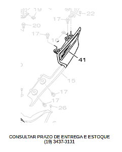 GRAFICO DA RABETA DA YZF R15 LADO ESQUERDO ORIGINAL YAMAHA (CONSULTAR PRAZO DE ENTREGA E ESTOQUE)
