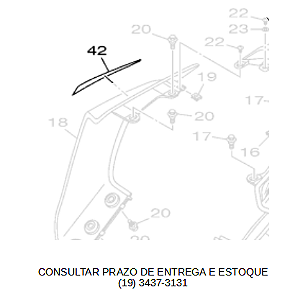 GRAFICO DA RABETA DA YZF R15 2024 LADO DIREITO ORIGINAL YAMAHA (CONSULTAR PRAZO DE ENTREGA E ESTOQUE)