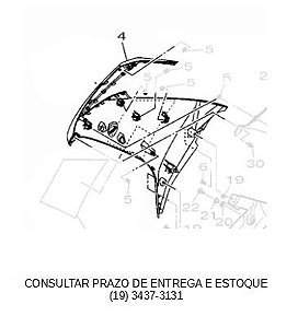 CARENAGEM LATERAL DIREITO (PISCA) PARA YZF R15 2024 ORIGINAL YAMAHA (CONSULTAR PRAZO DE ENTREGA E ESTOQUE)