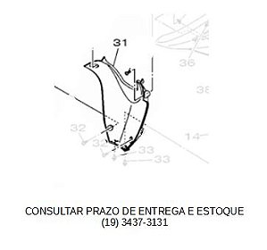 PAINEL INTERNO 4 ESQUERDO PARA YZF R15 2024 ORIGINAL YAMAHA (CONSULTAR PRAZO DE ENTREGA E ESTOQUE)
