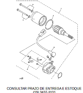 MOTOR DE PARTIDA COMPLETO PARA YZF R15 ORIGINAL YAMAHA (CONSULTAR PRAZO DE ENTREGA E ESTOQUE)