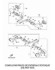 PISCA DIANTEIRO/TRASEIRO YZF R15 2024 ORIGINAL YAMAHA (CONSULTAR PRAZO DE ENTREGA E ESTOQUE)