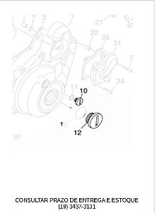 TAMPAO DO DRENO (MAIOR/MENOR) PARA XT 660R 2005 ATE 2018 ORIGINAL YAMAHA (CONSULTAR PRAZO DE ENTREGA E ESTOQUE)