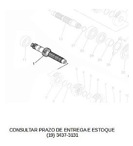 EIXO PRIMARIO XT 660R 2005 ATE 2018 ORIGINAL YAMAHA (CONSULTAR PRAZO DE ENTREGA E ESTOQUE)