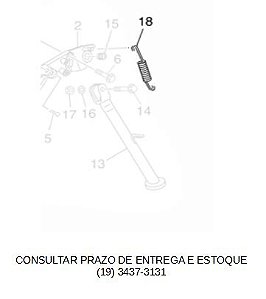 MOLA DO CAVALETE LATERAL DA XT 660R 2005 ATE 2018 ORIGINAL YAMAHA (CONSULTAR PRAZO DE ENTREGA E ESTOQUE)