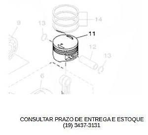 PISTAO PARA FZ 15 2024 ORIGINAL YAMAHA (CONSULTAR PRAZO DE ENTREGA E ESTOQUE)