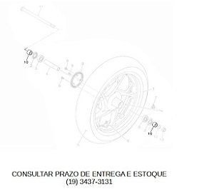 ESPACADOR DA RODA DIANTEIRA (PEQUENO) PARA XMAX 2021 ATE 2023 ORIGINAL YAMAHA (CONSULTAR PRAZO DE ENTREGA E ESTOQUE)