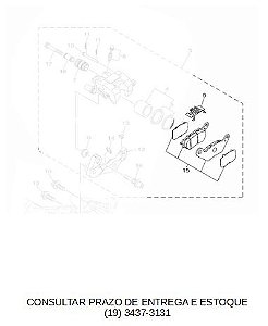 PASTILHA DE FREIO TRASEIRA COMPLETA YAMAHA XMAX 2021 ATE 2023 ORIGINAL
