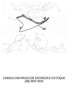 MOLDURA DA TAMPA LATERAL ESQUERDA NMAX 160 2018  ORIGINAL YAMAHA (CONSULTAR PRAZO DE ENTREGA E ESTOQUE)