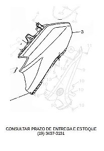 CARENAGEM DIANTEIRA ESQUERDA PARA NMAX 160 2021 ATE 2023 ORIGINAL YAMAHA (CONSULTAR PRAZO DE ENTREGA E ESTOQUE)