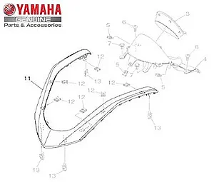 CAPA FRONTAL OU CARENAGEM FRONTAL PARA NMAX 160 2017 ORIGINAL YAMAHA (*CONSULTAR ESTOQUE E PRAZO DE ENTREGA*)
