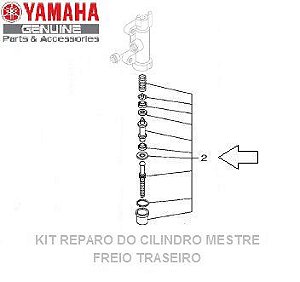 KIT DE REPARO DO CILINDRO MESTRE DO FREIO TRASEIRO MT-07 E XJ6 ORIGINAL YAMAHA