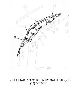 RABETA DIREITO PARA FLUO 125 2025 ORIGINAL YAMAHA (CONSULTAR PRAZO DE ENTREGA E ESTOQUE)