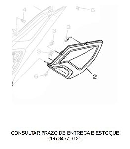 PAINEL 1 DA TAMPA LATERAL PARA FZ 15 2023 E 2024 ORIGINAL YAMAHA (CONSULTAR PRAZO DE ENTREGA E ESTOQUE)