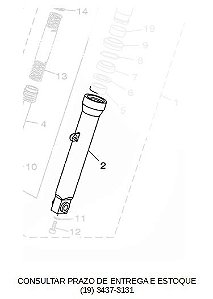 CANELA OU TUBO EXTERNO ESQUERDO PARA FZ 15 2023 E 2024 ORIGINAL YAMAHA (CONSULTAR PRAZO DE ENTREGA E ESTOQUE)