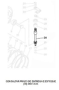 EIXO DA ALVANCA IMPULSORA XT 660R 2005 ATE 2018 ORIGINAL YAMAHA (CONSULTAR PRAZO DE ENTREGA E ESTOQUE)