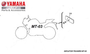 DEFLETOR TRASEIRO PARA MT-03 ORIGINAL YAMAHA