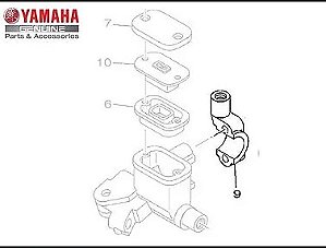 SUPORTE DO CILINDRO MESTRE DIANTEIRO PARA CRYPTON 115 2010 A 2016 ORIGINAL YAMAHA (CONSULTAR PRAZO DE ENTREGA E ESTOQUE)