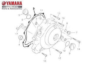 GAXETA ( JUNTA ) DA TAMPA ESQUERDA DO MOTOR PARA XVS650 DRAG STAR E XV535 VIRAGO ORIGINAL YAMAHA