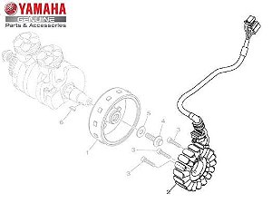 ESTATOR CONJUNTO PARA MT03 ATE 2020 E YZF R3 ORIGINAL YAMAHA