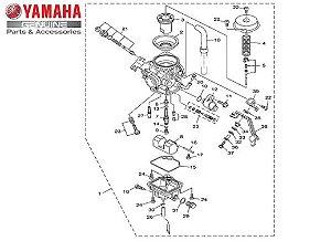 CARBURADOR COMPLETO PARA YBR FACTOR 125 E 2014 A 2016 ORIGINAL YAMAHA