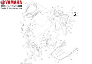 GANCHO CENTRAL DA PROTEÇÃO DE PERNAS DA NEO 125 ORIGINAL YAMAHA