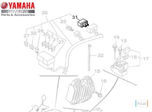 DIODO CONJUNTO FAZER 250 2012 EM DIANTE ; LANDER 250 ; TENERE 250 ; MT-03 ; YZF R3 ORIGINAL YAMAHA