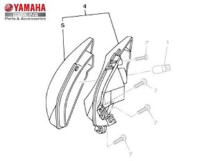 PISCA DIANTEIRO DIREITO CONJUNTO (LENTE CRISTAL) YAMAHA CRYPTON 115 2012/16 ORIGINALYAMAHA