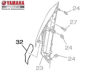 GRÁFICO DIREITO DA MOLDURA LATERAL PARA NEO 125 2016 A 2020 ORIGINAL YAMAHA