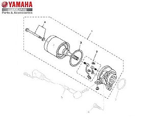 MOTOR DE PARTIDA CONJUNTO PARA FAZER 150, YBR FACTOR 150 NMAX 160 E CROSSER ORIGINAL YAMAHA