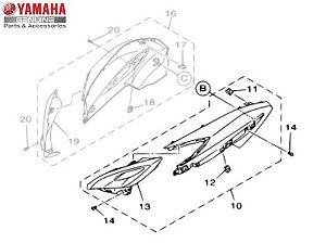 CAIXA SUBCONJUNTO ESQUERDO PARA XJ6 F ORIGINAL YAMAHA