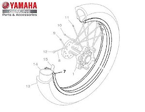 ARO DA RODA TRASEIRA PARA XTZ 250 LANDER E XT250Z TÉNÉRÉ ORIGINAL YAMAHA