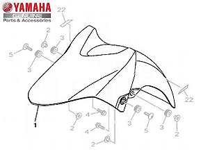 PARALAMA DIANTEIRO PARA FZ 25  2018 ATE 2024 ORIGINAL YAMAHA (CONSULTAR PRAZO ENTREGA E ESTOQUE)