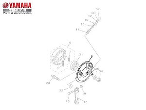 PRATO DA SAPATA ( ESPELHO ) DO FREIO DIANTEIRO YBR 125 FACTOR ORIGINAL YAMAHA