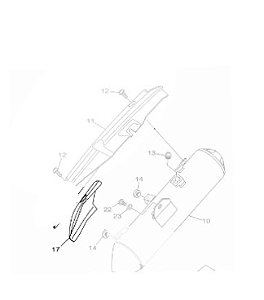 PROTETOR DO SILENCIADOR 2 XTZ LANDER 2020 A 2025 ORIGINAL YAMAHA